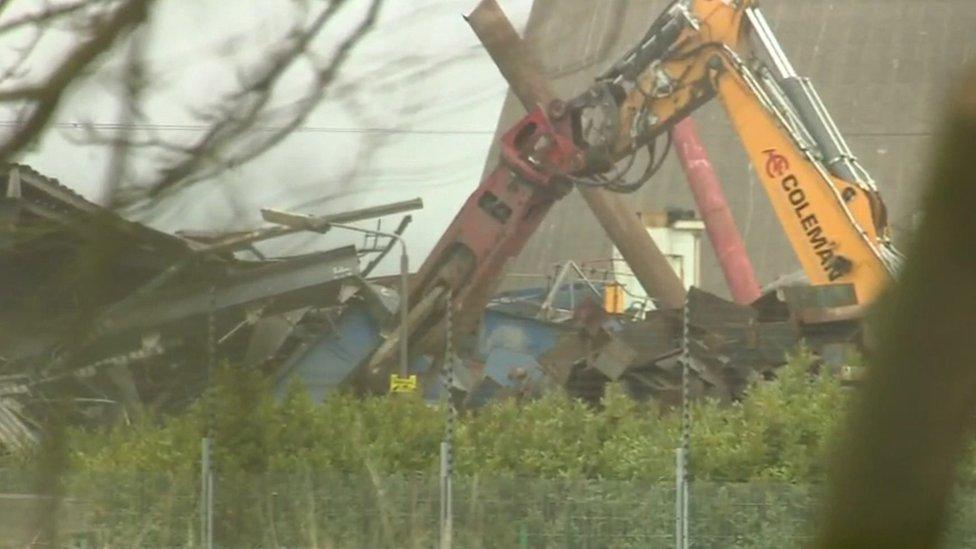 Work at Didcot to clear rubble