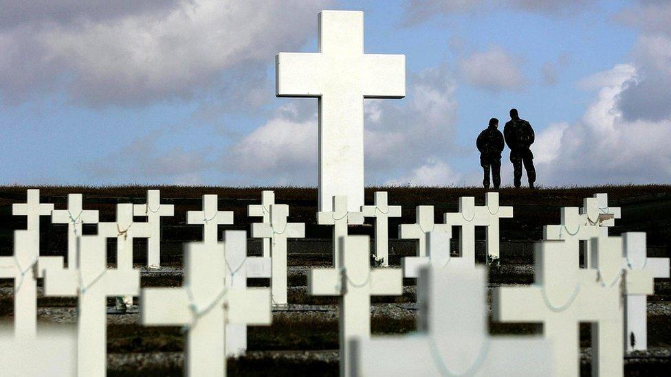 Argentine memorial cemetery in Darwin