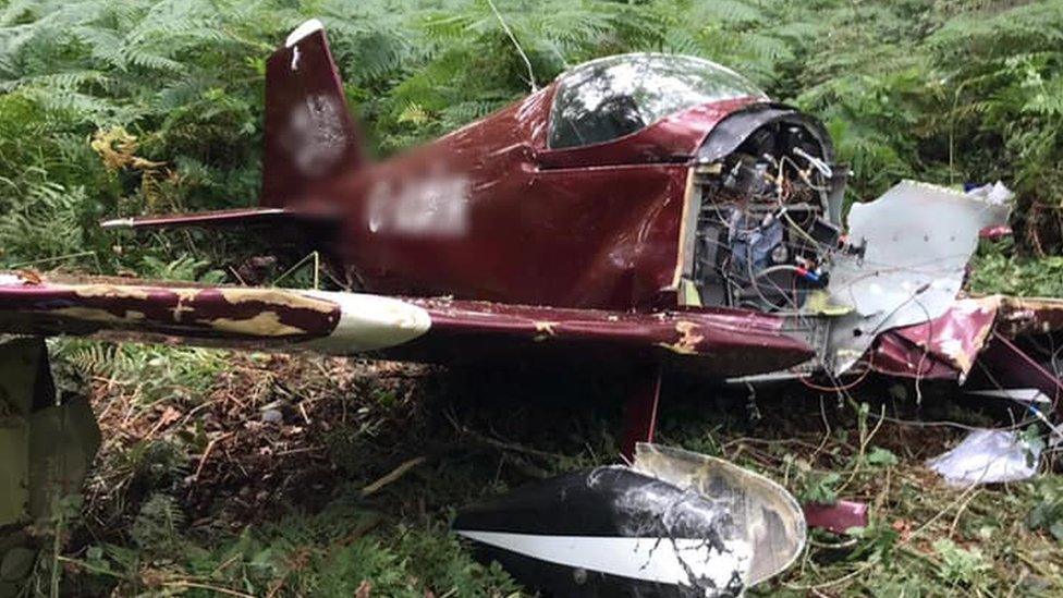 Crashed plane