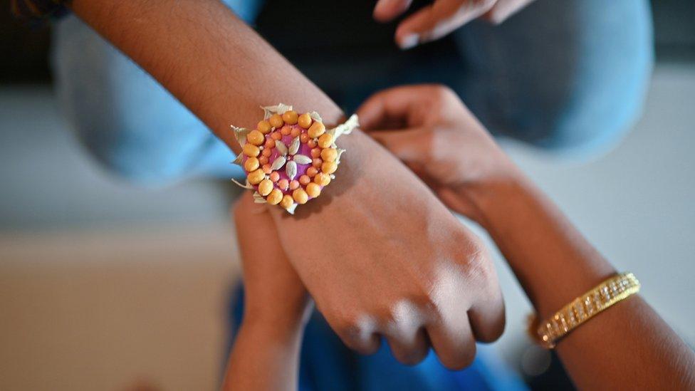 rakhi being tied