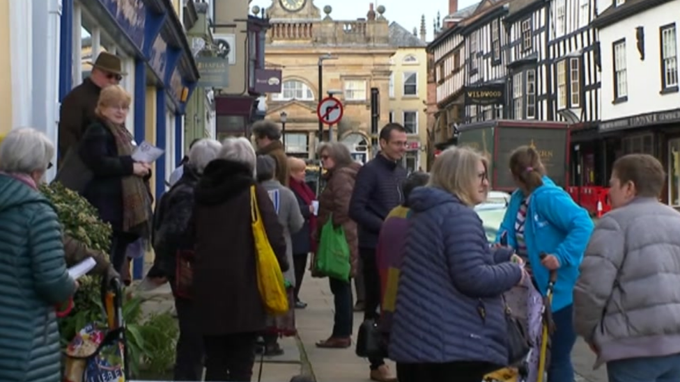 Demonstrators in Ludlow