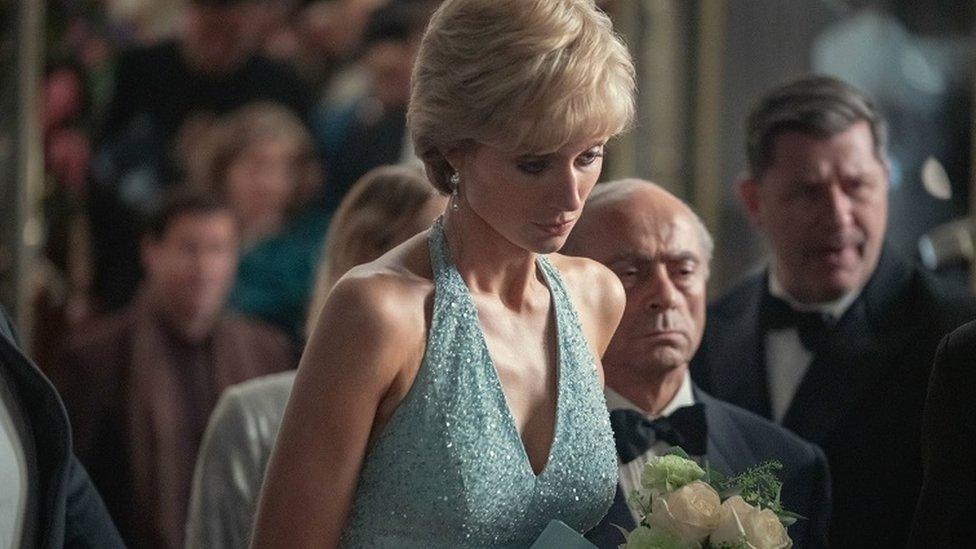 Elizabeth Debicki as Diana, Princess of Wales from season five of The Crown.