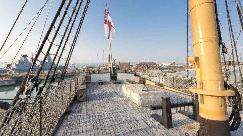 Poop Deck of HMS Victory in Portsmouth