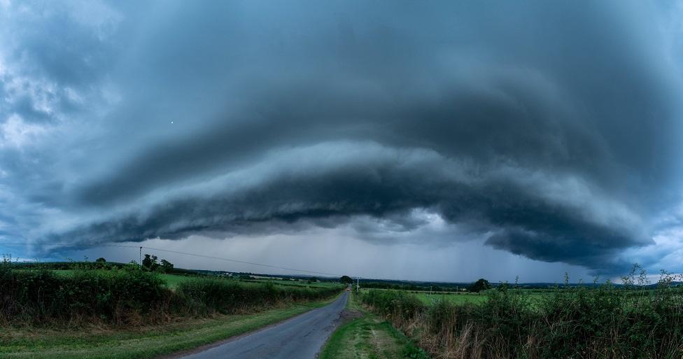 shelf cloud over Cumbria