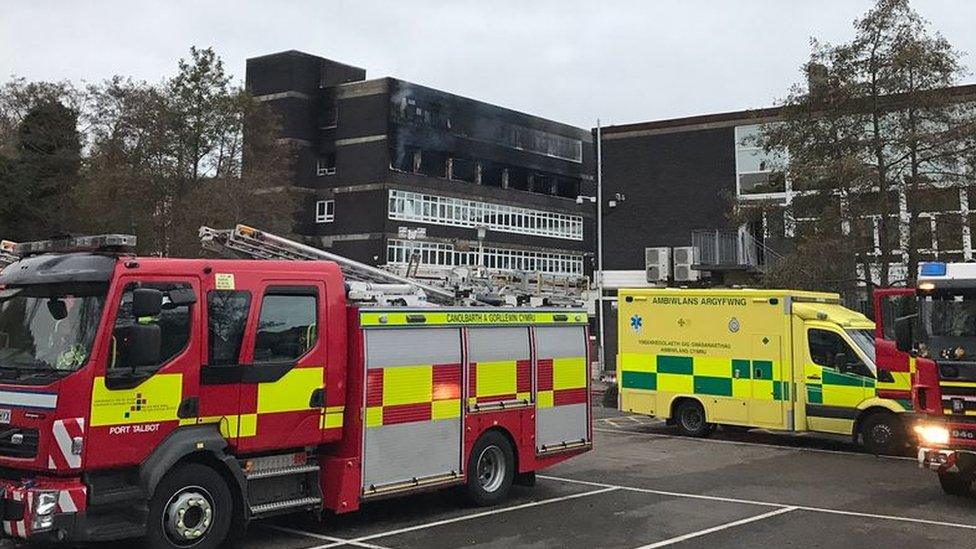 Third floor of the building was gutted by the blaze