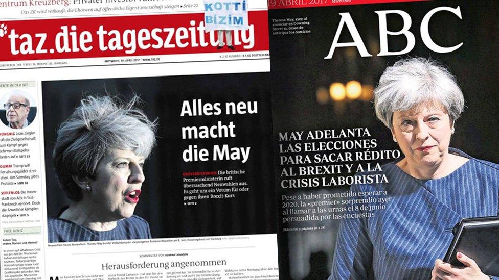 European newspaper front pages