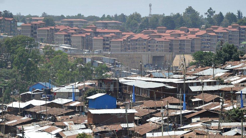 Kenya slum and houses