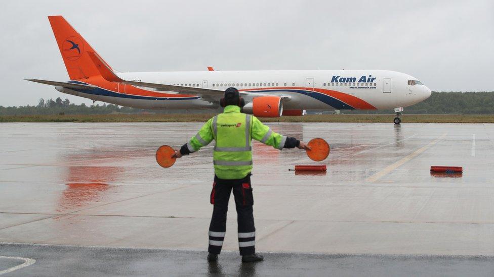 A plane at the airport