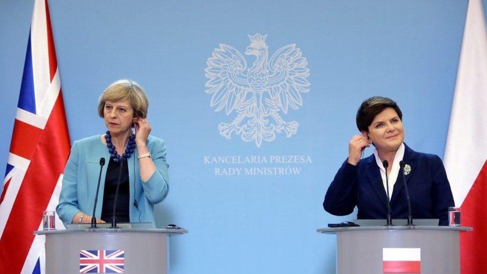 Theresa May and Beata Szydlo