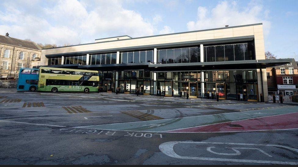 The frontage of the new bus station/transport hub in Durham City Centre