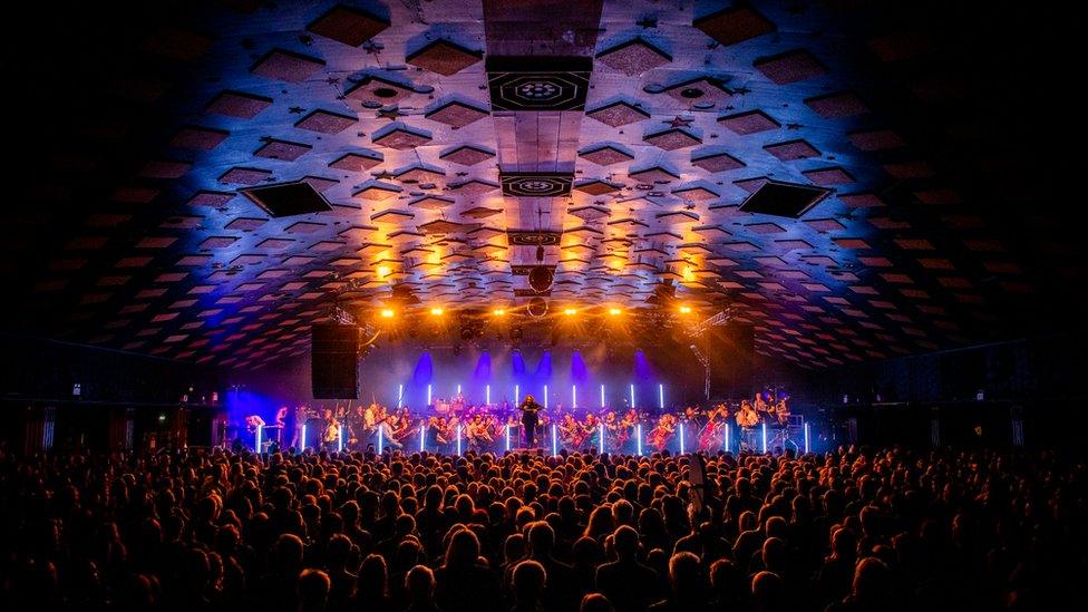 GRIT orchestra performing at Barrowland Ballroom