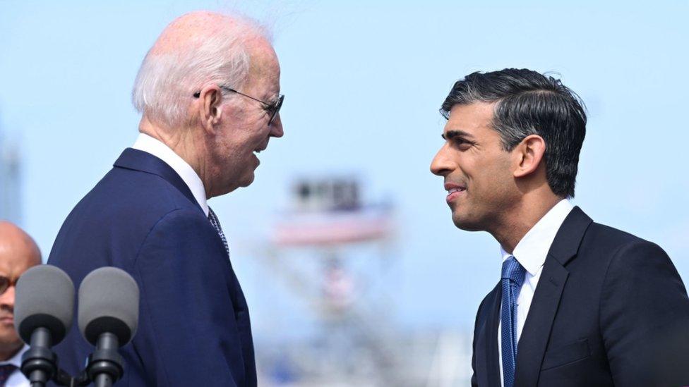 Joe Biden and Rishi Sunak