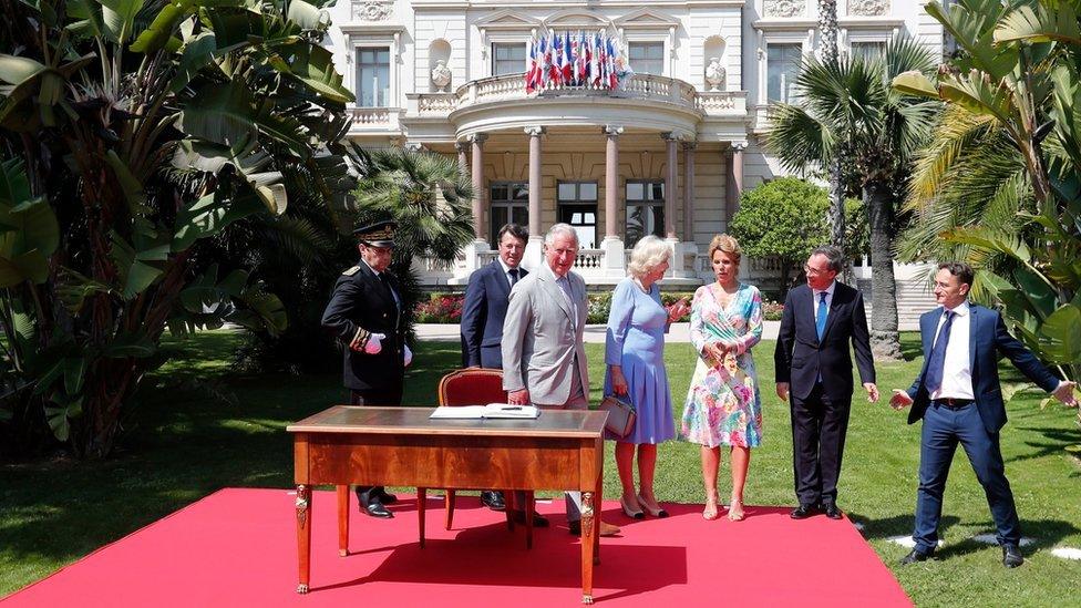 Prince Charles and Camilla at memorial