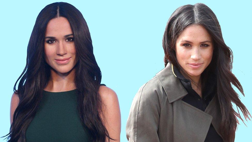 Waxwork Meghan and real Meghan