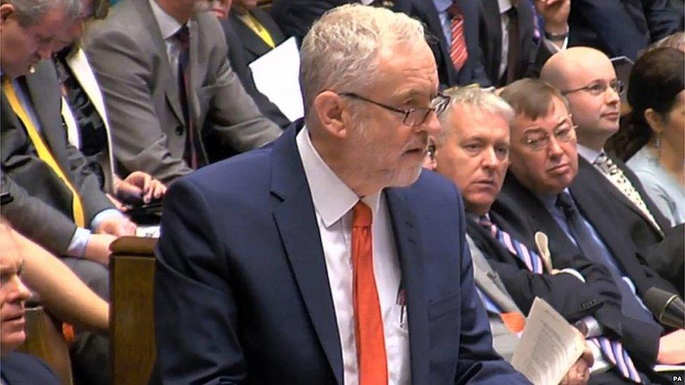 Jeremy Corbyn responding to the Budget