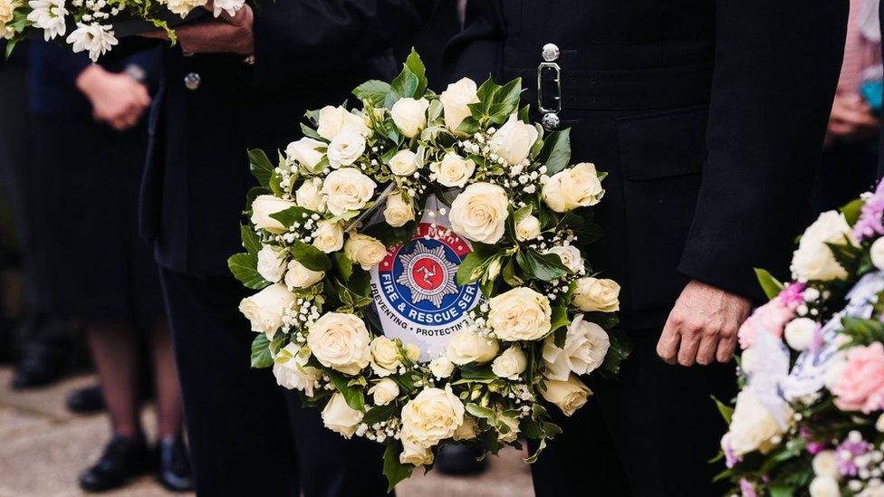 Fire service wreath