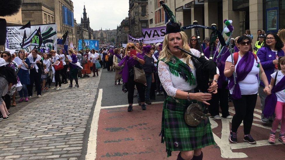 Marchers in Edinburgh