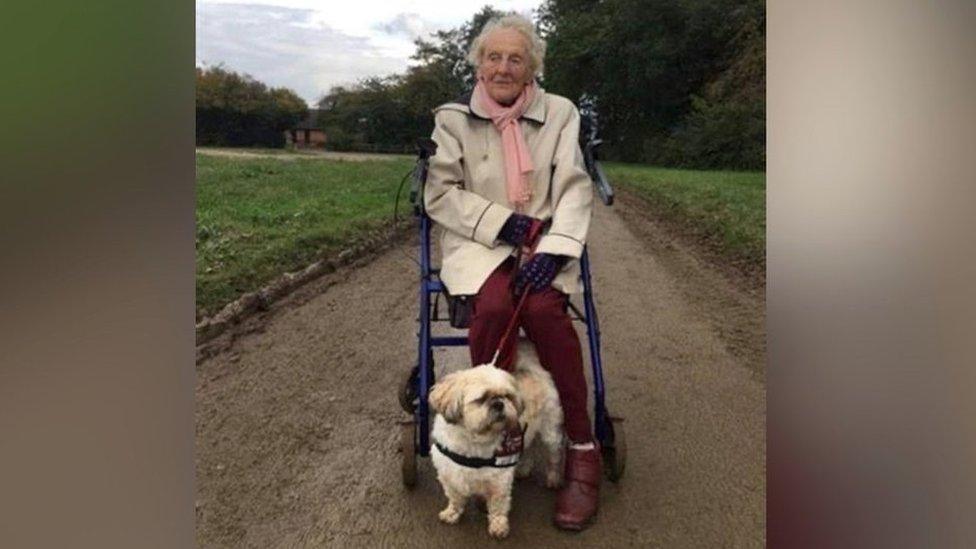 Grace with her hearing dog Amy