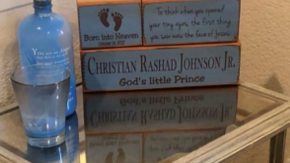 Christian Rashad Jonhson Jr. was stillborn in October 2017