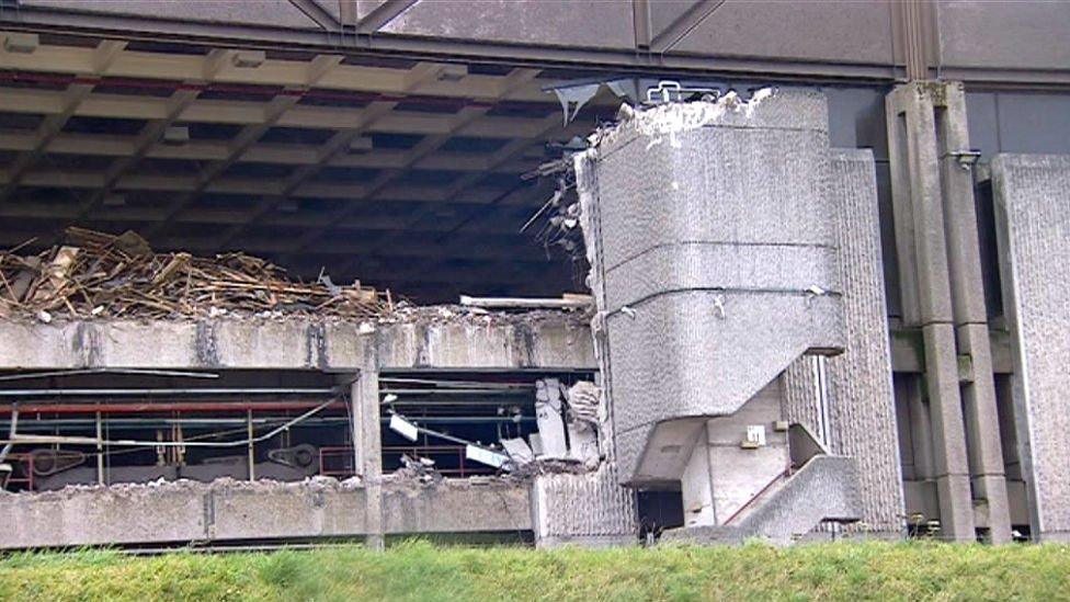Nottingham Imperial Tobacco building demolition begins