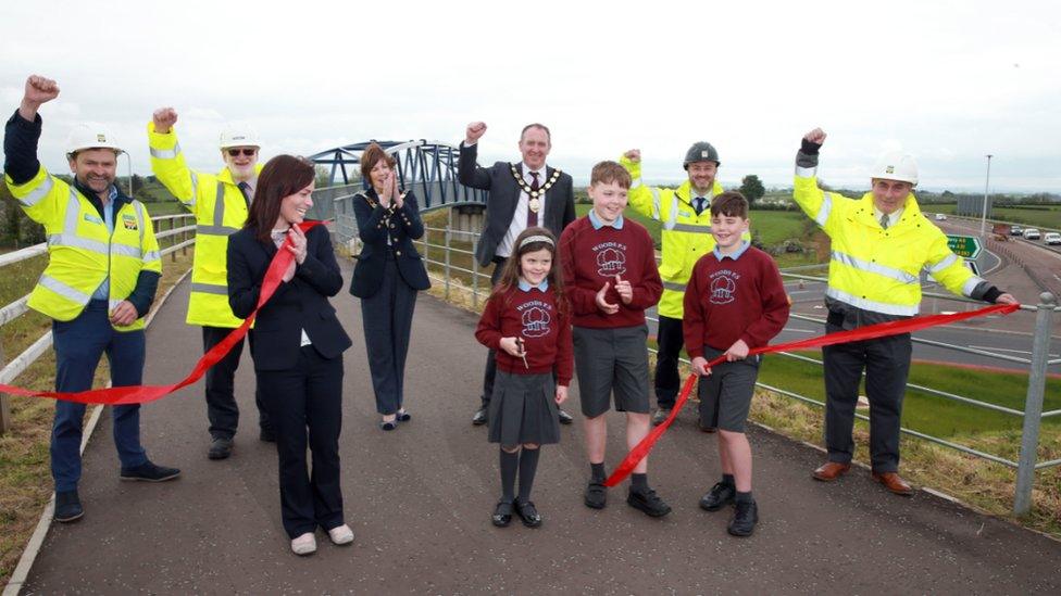 Cutting the ribbon on the new dual carriageway