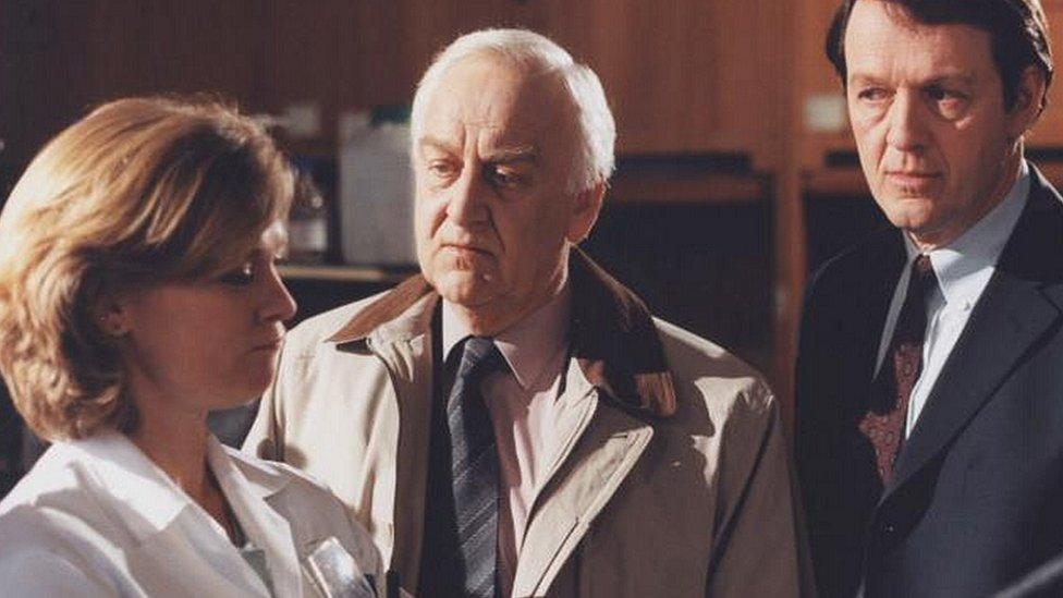 John Thaw (centre) and Kevin Whately (right)