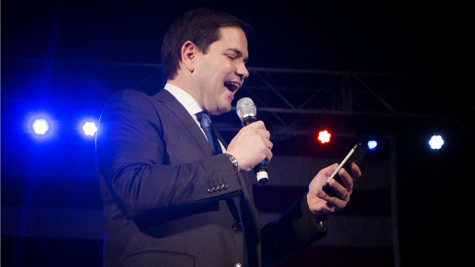 Rubio mocks Donald Trump's tweets