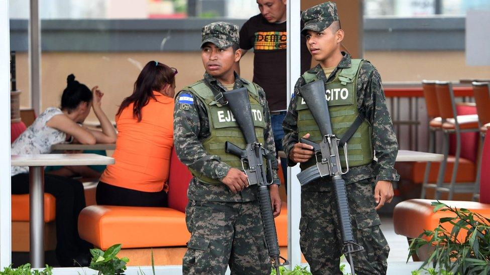 Honduran soldiers are deployed in Tegucigalpa