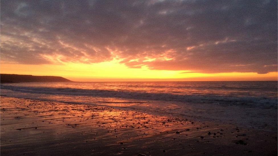 Sunrise over Horton on the Gower captured by Louise Eden