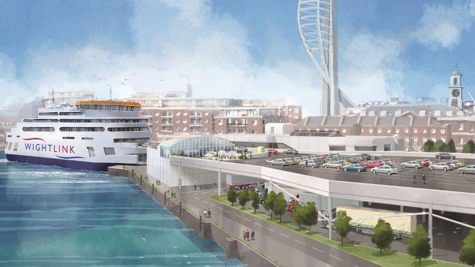 Artist's impression of Portsmouth terminal