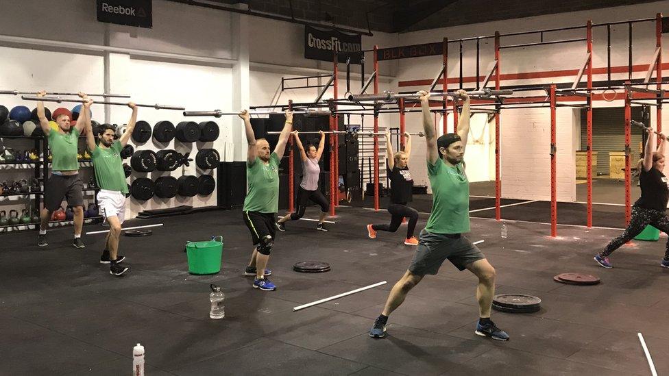 people taking part in crossfit programme