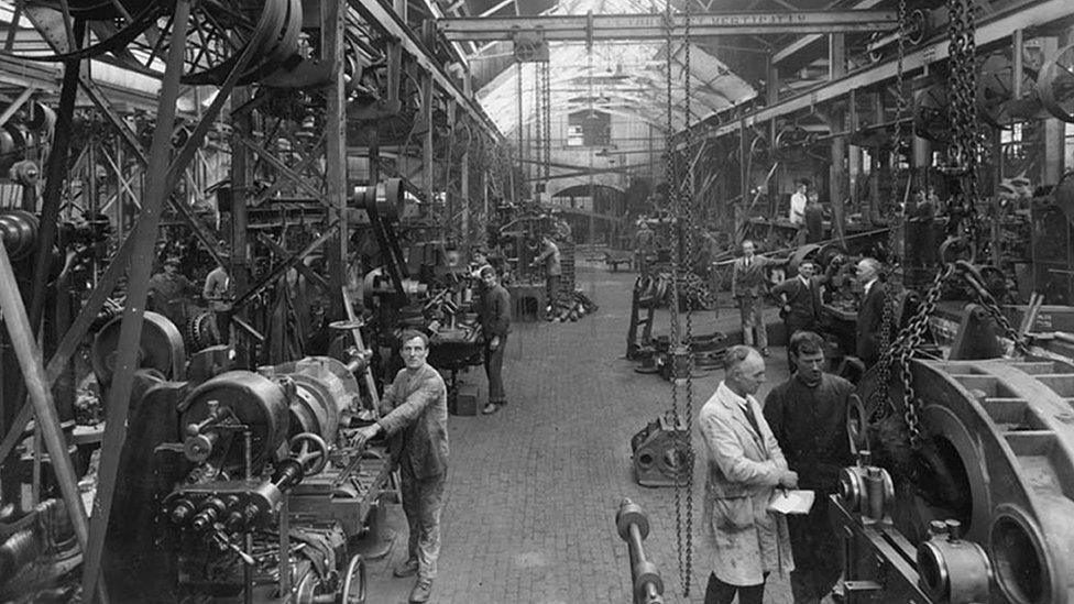 The Long Shop works in the 1920s