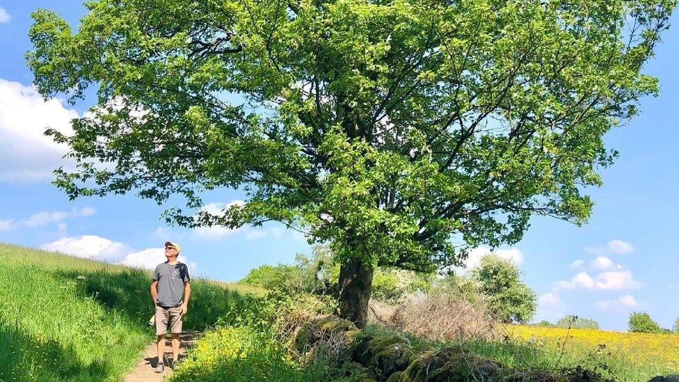 Justin on a walk