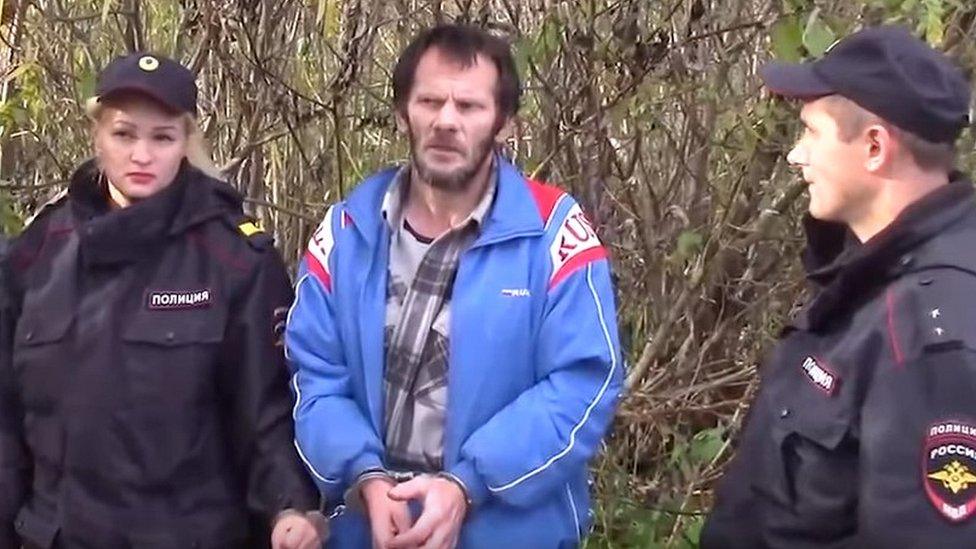 Russian alleged cannibal in police custody