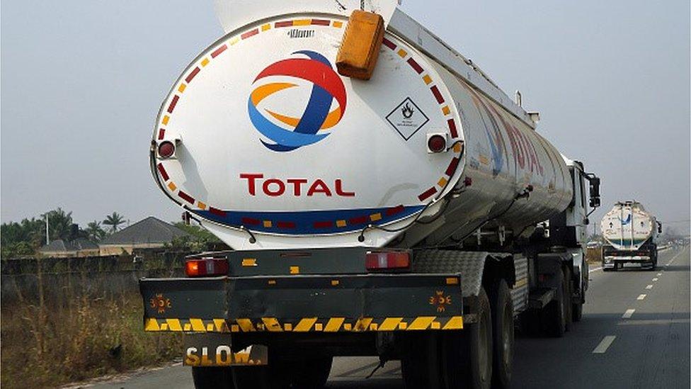 Total oil truck