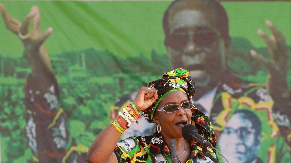 Grace Mugabe, wife of President Robert Mugabe, addresses a rally in Gweru, Zimbabwe, September 1, 2017.