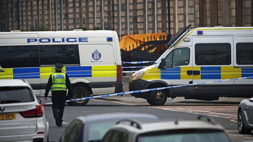Police near scene of shooting