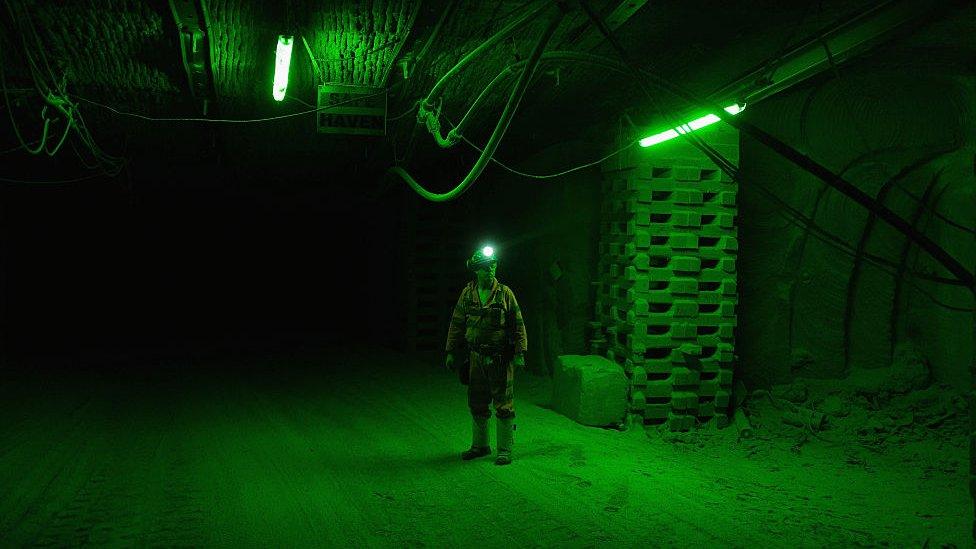 Man standing in Boulby mine