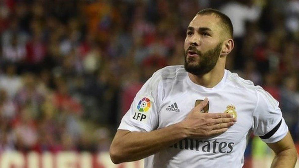 Karim Benzema celebrating a goal