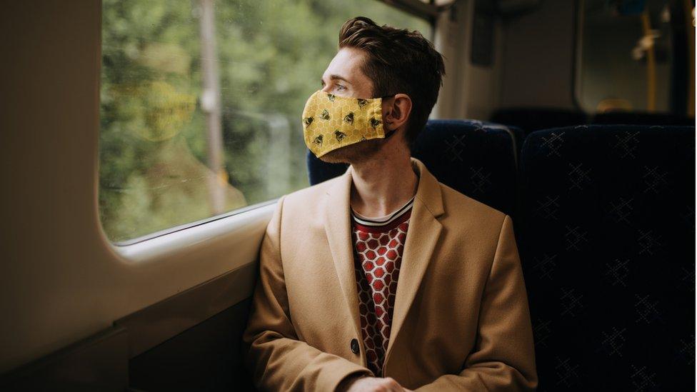 man wearing face mask