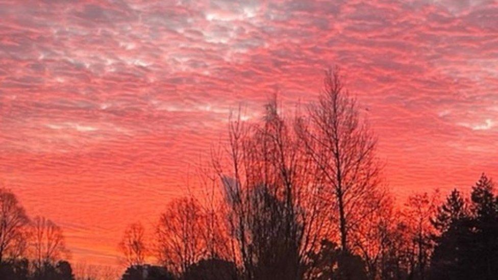 Flintshire's Tuesday morning sky