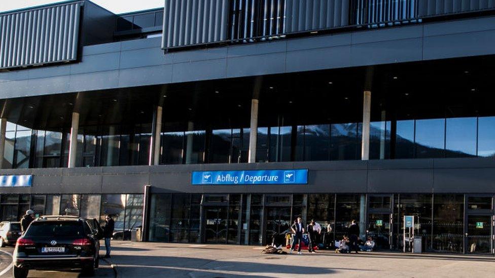 Innsbruck airport entrance file pic