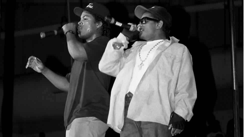 Ice Cube and Eazy-E in 1989