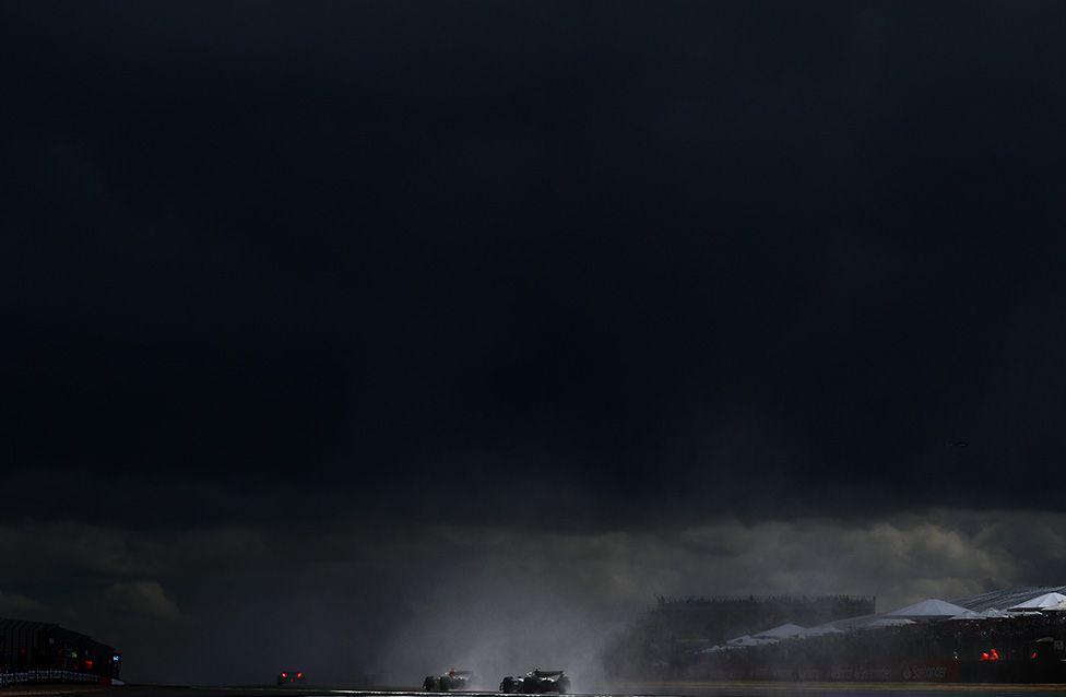 Oliver Bearman of Ferrari on the track during the British Grand Prix at Silverstone. Photo by Clive Mason
