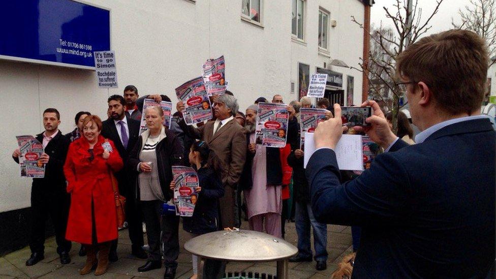 Protest in Rochdale