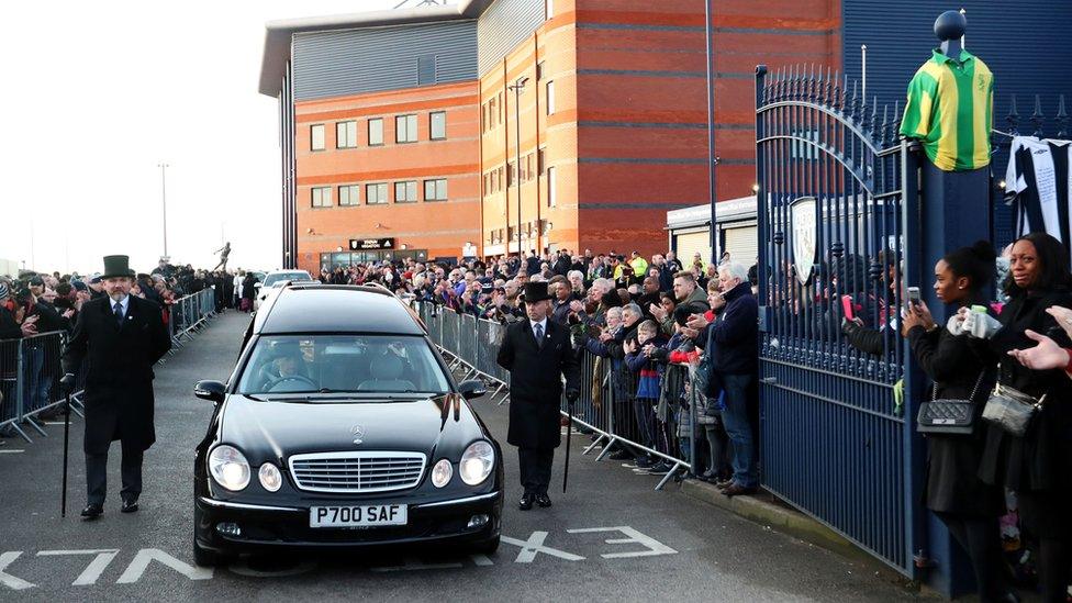 Cyrille Regis's cortege at The Hawthorns