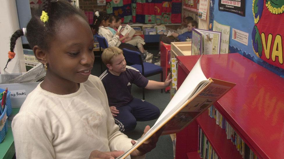 Girl reading a book