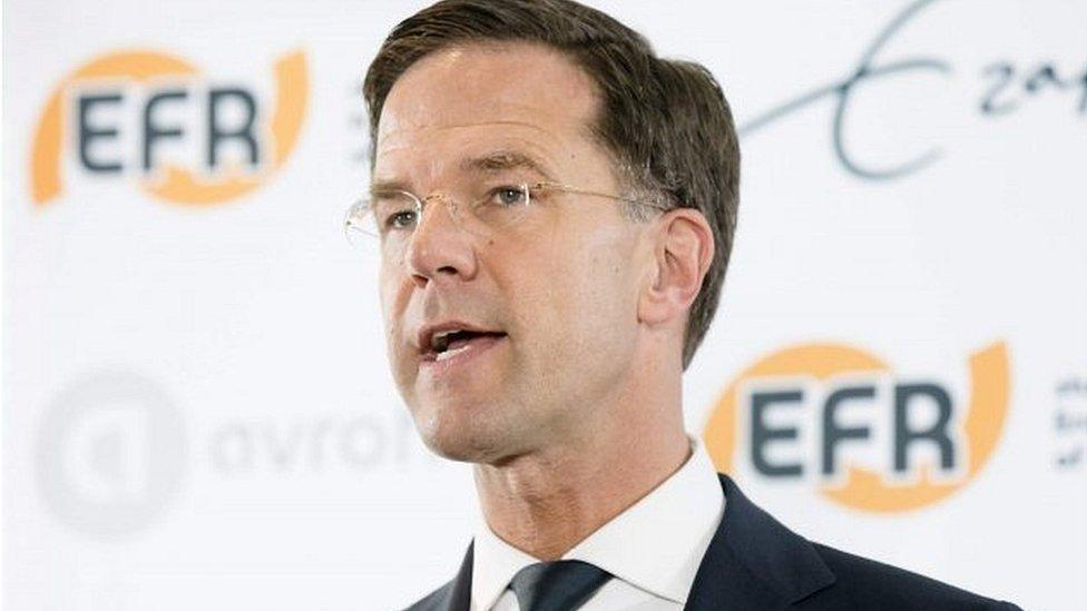 Dutch PM Mark Rutte, 13 Mar 17