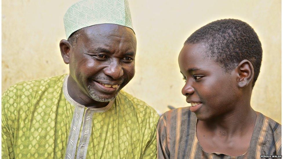 Aminu Ahmed and his son Umar both have polio