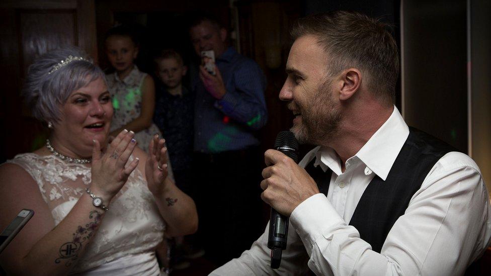 Gary Barlow at wedding